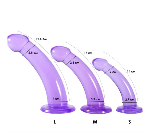 Фаллоимитатор на присоске Jiuxi, M, Фиолетовый