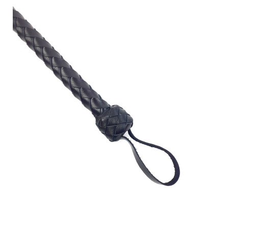 Плеть гибкая Снейк, натуральная кожа, цвет черный, длина - 80 см