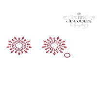 Пэстис из кристаллов Petits Joujoux Gloria set of 2 - Red, украшение на грудь