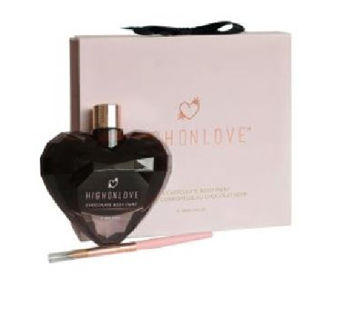 Премиум краска для тела HighOnLove Chocolate Body Paint (100 мл) с какао, кофеином, маслом каннабиса