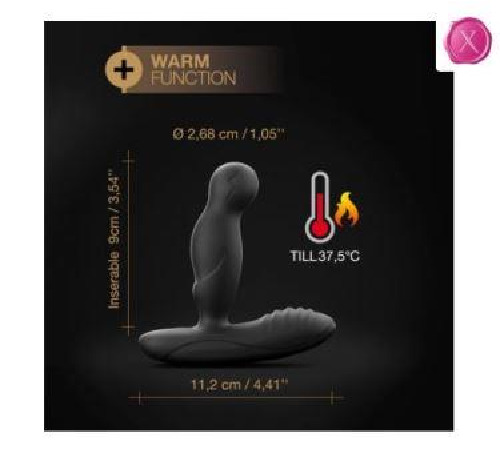 Массажеры простаты Dorcel P-Swing с вращающейся головкой, пультом ДУ и подогревом