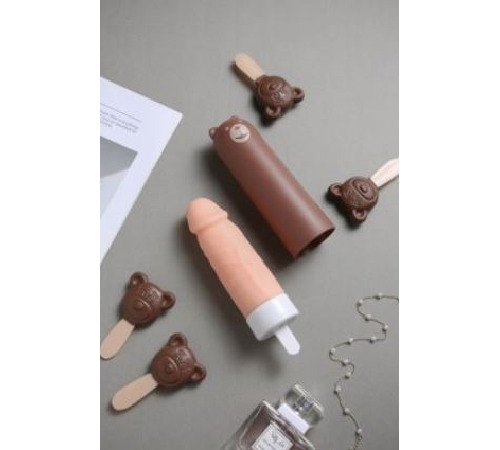 Вібратор KISTOY Mr.Ted, реалістичний вібратор під виглядом морозива, діаметр 4,3 см