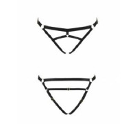 Трусики стрінги зі стреп KELIS THONG black L/XL - Passion Exclusive