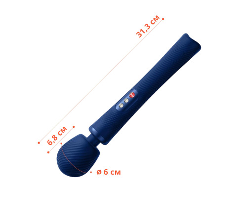 Вибромассажер Fun Factory VIM Vibrating Wand midnight blue, супермощный и легкий, до 6 часов работы