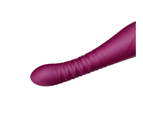 Смартвибратор-пульсатор Zalo — King Velvet Purple, кристалл Swarovski