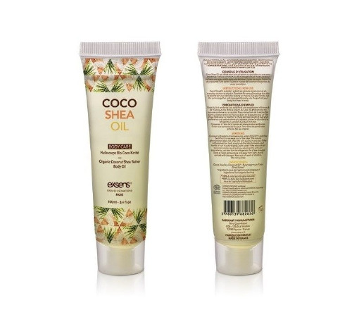 Органічна кокосова олія каріте (ши) для тіла EXSENS Coco Shea Oil 100 мл, сертифікат ECOCERT