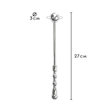 Анальный стимулятор, железный, серебро, размер S