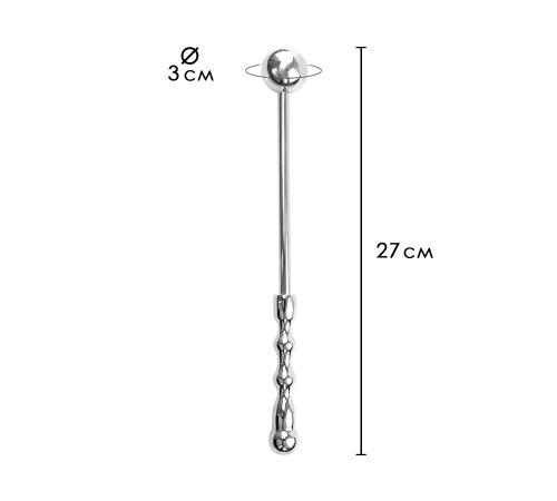 Анальный стимулятор, железный, серебро, размер S