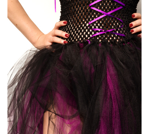 Костюм ведьмы с пышной юбкой и шляпой размер XS-M