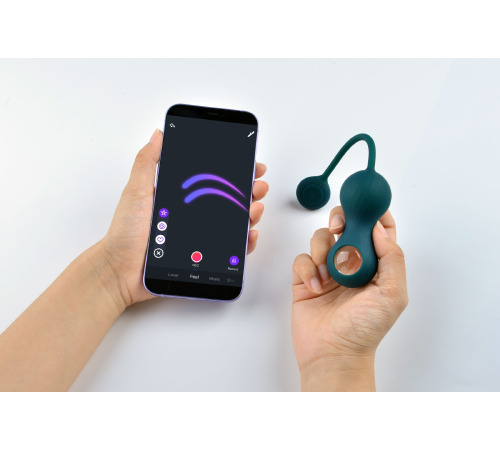 Вагинальные смарт-шарики с вибрацией Magic Motion Fun Town Crystal, с прозрачным стеклянным шаром