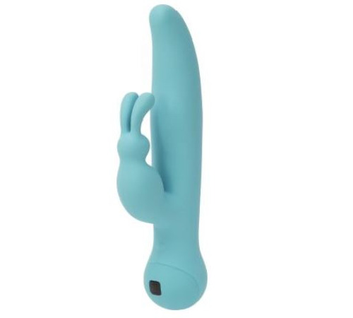 Вибратор-кролик с сенсорным управлением и ротацией Touch by SWAN - Duo Teal, глубокая вибрация