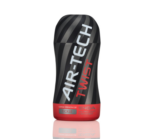 Мастурбатор Tenga Air-Tech TWIST Tickle Red с изменяемой тугостью обхвата, эффект глубокого минета