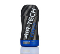 Мастурбатор Tenga Air-Tech TWIST Ripple Blue с изменяемой тугостью обхвата, эффект глубокого минета