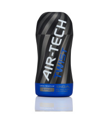 Мастурбатор Tenga Air-Tech TWIST Ripple Blue с изменяемой тугостью обхвата, эффект глубокого минета