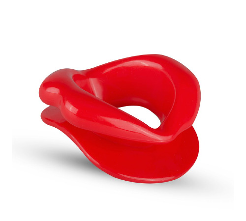 Силиконовая капа-расширитель для рта в форме губ / капа-губы XOXO Blow Me A Kiss Mouth Gag - Red