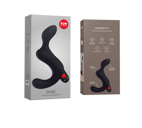 Массажер простаты Fun Factory DUKE black, стимуляция промежности, съемная вибропуля