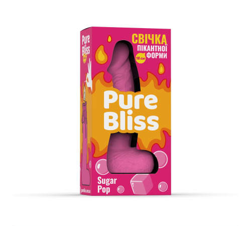 Ароматна свічка пікантної форми Pure Bliss Pink Sugar Pop (Жуйка) 18 см