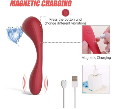 Вакуумний вагінально-кліторальний стимулятор Magic Motion Bobi Red, керування зі смартфона