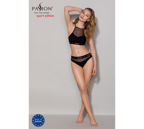 Трусики с прозрачной вставкой Passion PS006 PANTIES black, size M