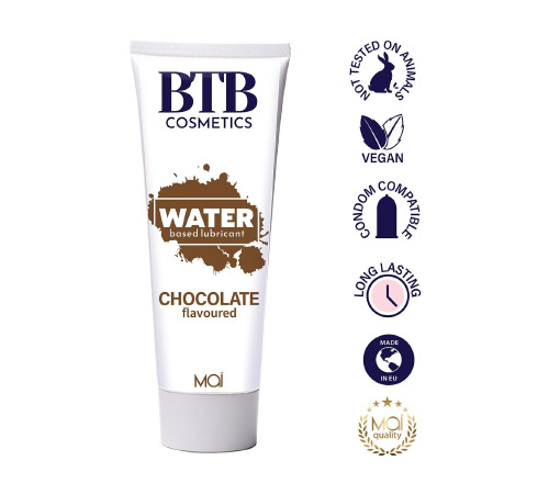 Змазка на водній основі BTB FLAVORED CHOCOLAT з ароматом шоколаду (100 мл)