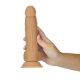 Фалоімітатор ADDICTION Dual Density Silicone Dildo Caramel 8″, присоска, діаметр 4,3 см, віброкуля
