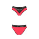 Трусики з широкою гумкою і мереживом Passion PS001 PANTIES red/black, size S