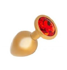 Анальна пробка Gold Metal Red, S