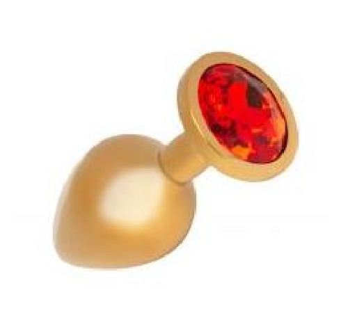 Анальна пробка Gold Metal Red, S