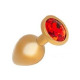 Анальна пробка Gold Metal Red, S
