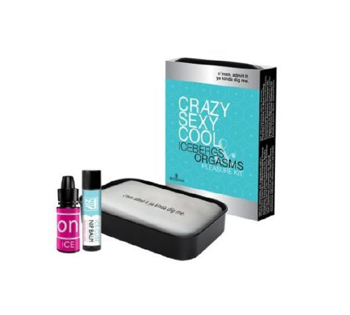 Подарочный набор Sensuva Crazy Sexy Cool: жидкий вибратор и бальзам для сосоков охлаждающие