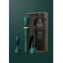 Вибратор микрофон с насадками Zalo Kyro Wand Turquoise Green