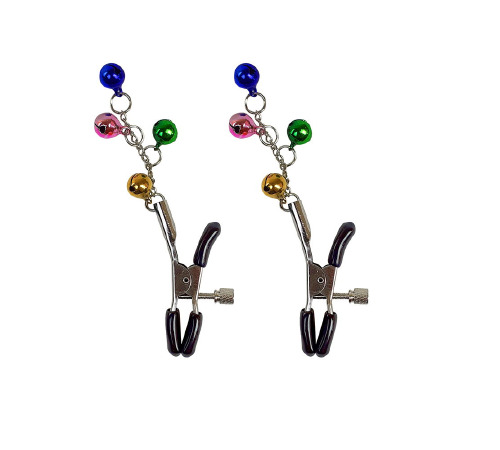 Зажимы для сосков с регулировкой и колокольчиками Colors