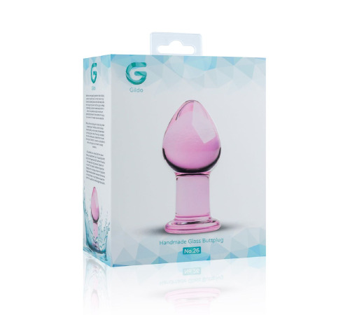 Розовая анальная пробка из стекла Gildo Pink Glass Buttplug No. 27