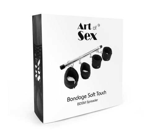 Колодка - распорка для рук и ног Art of Sex - BDSM Spreader Soft Touch, Черный