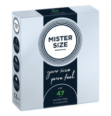 Презервативы Mister Size - pure feel - 47 (3 condoms), толщина 0,05 мм