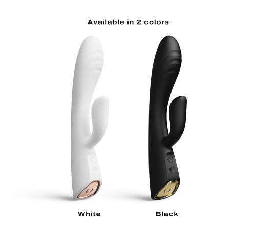 Вибратор-кролик с подогревом Dorcel FLEXI RABBIT WHITE, гибкий ствол