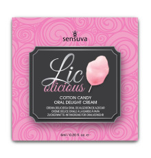 Пробник геля для минета Sensuva Lic-o-licious Cotton Candy (6 мл), маслянистый, без сахара