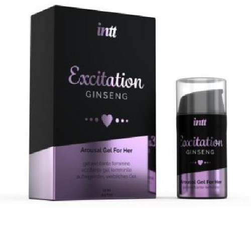 Возбуждающий гель Intt Excitation (15 мл) с экстрактом женьшеня, с эффектом вибрации