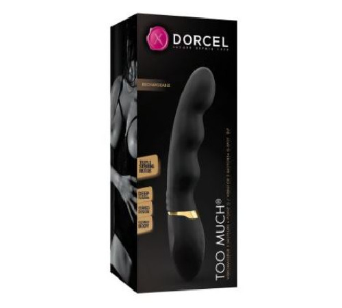 Вибратор ультрастимулирующий Dorcel Too Much Rechargeable Black, гибкий и мощный, 3 вибромотора