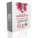 Набор для массажа System JO ALL IN ONE MASSAGE GIFT SET: разогревающий гель, массажер и свеча