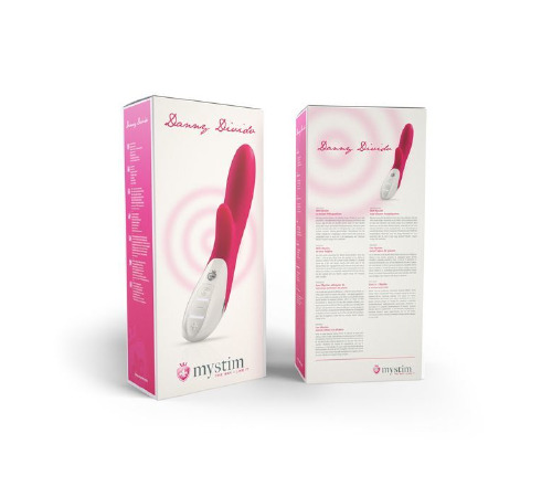 Вібратор-кролик Mystim Danny Divido Pink з глибокою вібрацією, 2 мотори