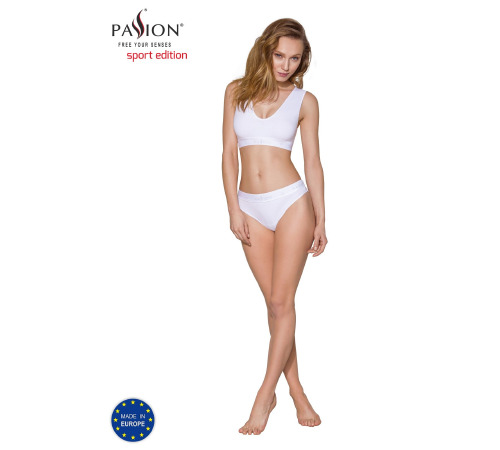 Трусики-бразилиана из хлопка Passion PS005 PANTIES white, size L