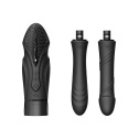 Компактная смарт секс-машина Zalo – Sesh Obsidian Black, 2 насадки, пульт ДУ, кристалл Swarovski