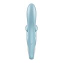 Вібратор-кролик Satisfyer Touch Me Blue, подвійний відросток, 3 потужні мотори