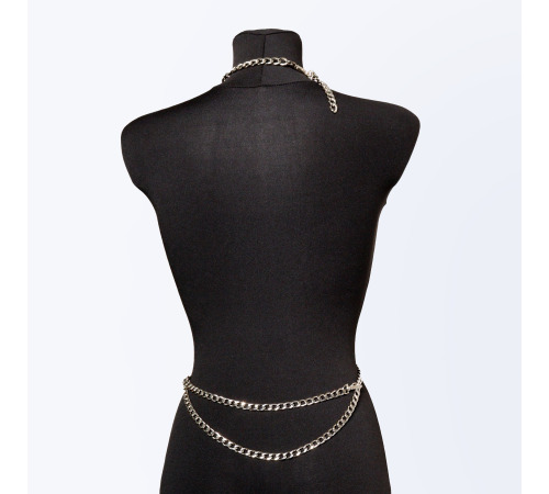 Портупея из цепи Дебора, цвет Cеребро