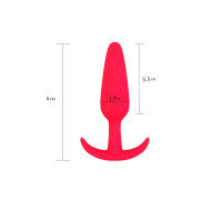 Анальна пробка Velvet Bullet S, оксамитовий силікон, колір Червоний