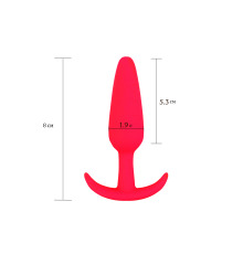 Анальна пробка Velvet Bullet S, оксамитовий силікон, колір Червоний