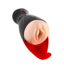 Премиум-вибромастурбатор Real Body - Real Sucking Pussy 2, всасывание, звук, стимуляция промежности