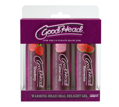 Розігрівальні гелі для орального сексу Doc Johnson GoodHead – Warming Head (полуниця, солодка вата)