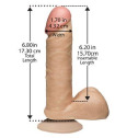 Фалоімітатор Doc Johnson The Realistic Cock 6 inch White - PVC, Vack-U-Lock, діаметр 4,3 см